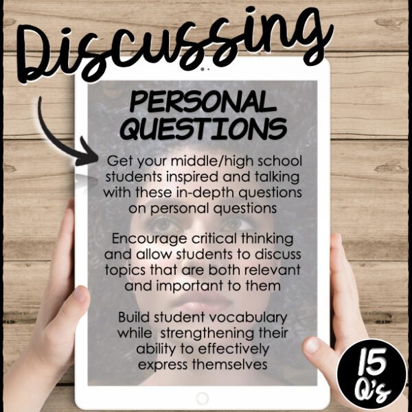 Class Discussions on Personal Questions- Conversation Starters Package - Image 2