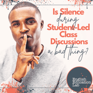 A student thinking about if silence during a class discussion in a bad thing.