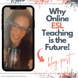 A woman thinking about how online esl teaching is the future.