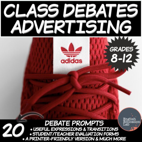 students debating advertising