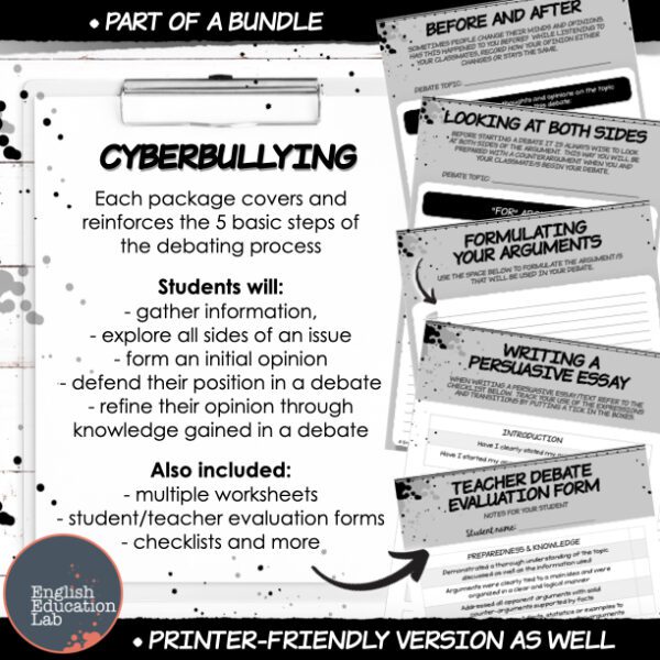 Debating Topics for Middle/High School: Cyberbullying