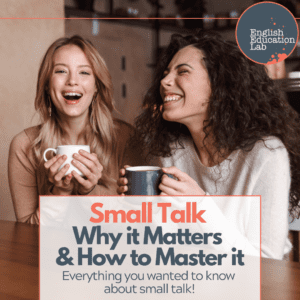 Two young women realizing why small talk is important and how to master it.