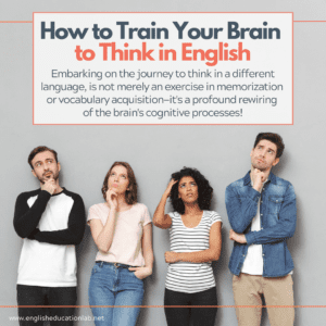 ESL students training their brains to think in English