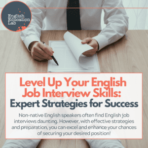 An ESL student learning how to level up their job interview skills in English.