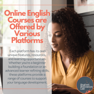 An ESL student looking at options for online English courses.