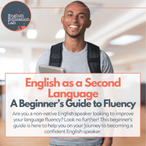 A beginner ESL student ready to start his learning journey.