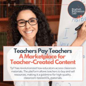 An ESL teacher using Teachers Pay Teachers to find teaching resources.