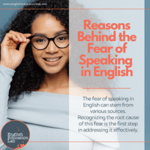 An ESL student reading about the reasons behind her fear of speaking in English.