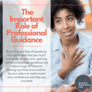 An ESL student thinking about the importance of professional guidance when learning English.