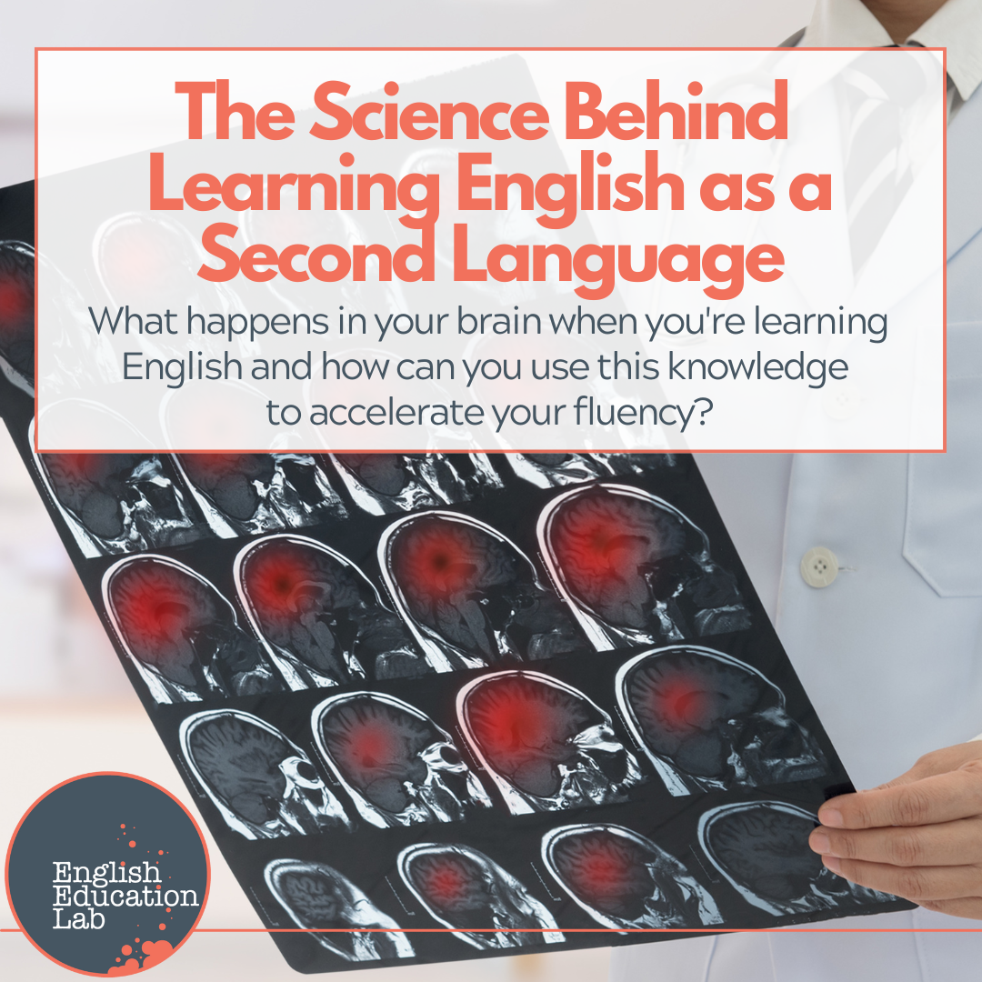 A student looking at the science behind learning English as a Second Language.