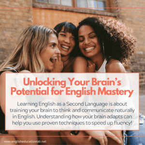 Students learning how to train their brain to think and communicate naturally in English.