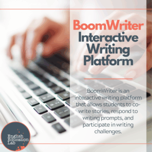 An ESL student using BoomWriter to improve their writing skills.