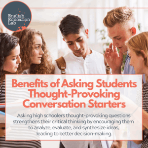 High school students having thought-provoking conversations.