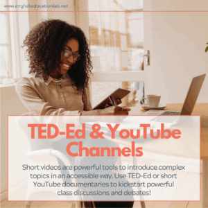 An ESL student using Ted-X and and YouTube to help their learning journey.