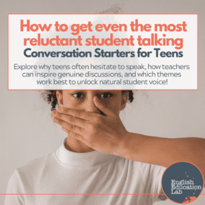 Middle and high school teachers learning how to get even the most reluctant teen to engage in conversation in class.