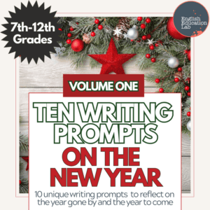 New Year writing prompts for middle/high school students.