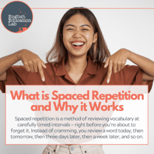 An ESL student utilizing spaced repetition as a learning tool.